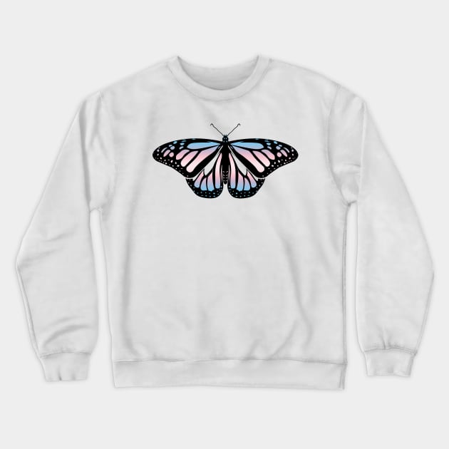 Trans Pride Butterfly Crewneck Sweatshirt by brendalee